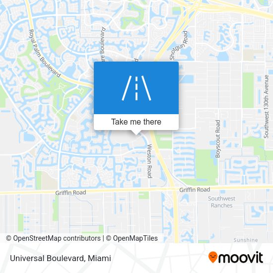 Mapa de Universal Boulevard