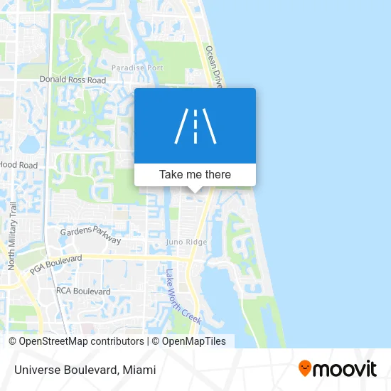 Universe Boulevard map