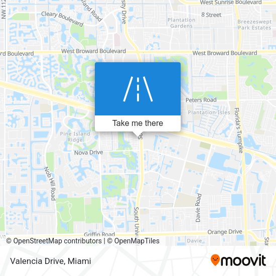 Mapa de Valencia Drive