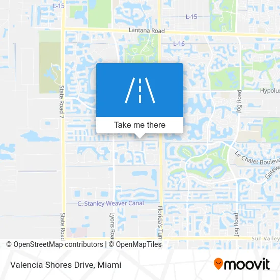 Valencia Shores Drive map