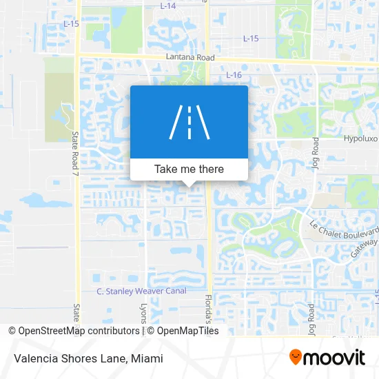 Valencia Shores Lane map