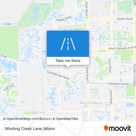 Winding Creek Lane map