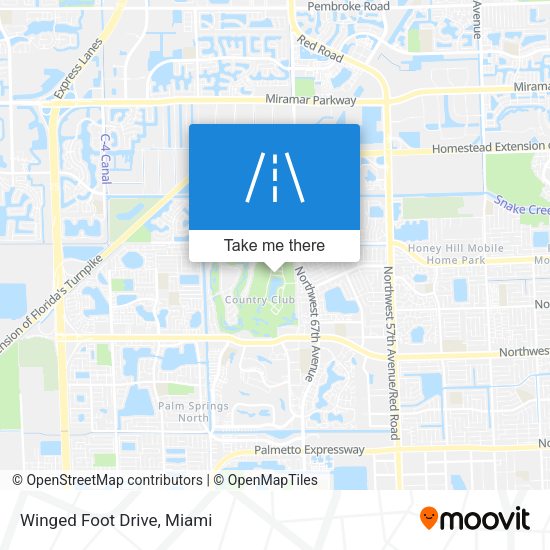 Mapa de Winged Foot Drive