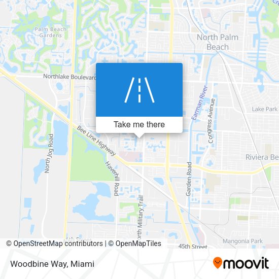 Woodbine Way map