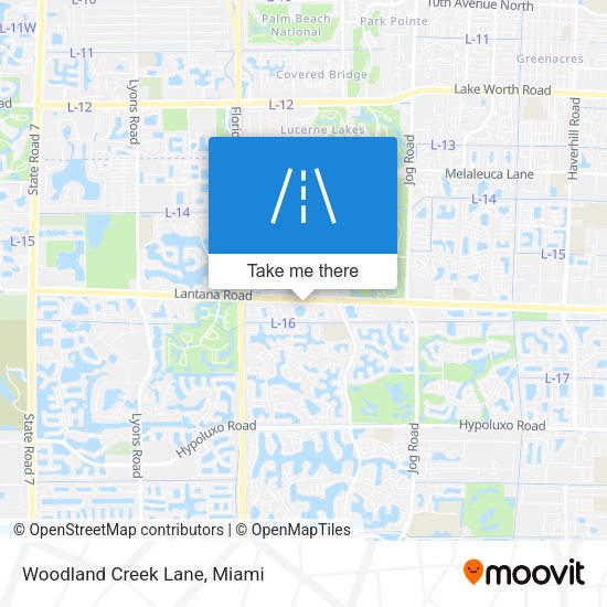 Mapa de Woodland Creek Lane