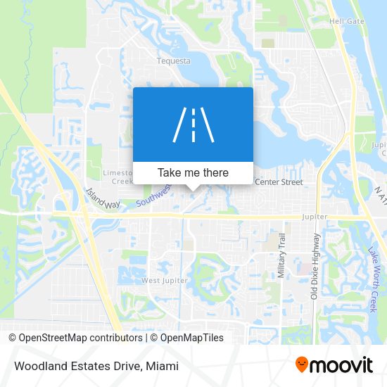 Mapa de Woodland Estates Drive