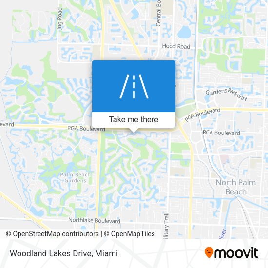 Mapa de Woodland Lakes Drive