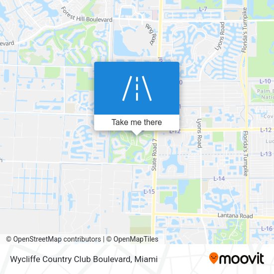 Wycliffe Country Club Boulevard map