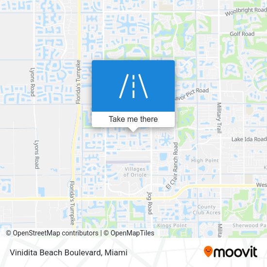 Vinidita Beach Boulevard map
