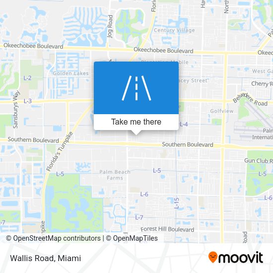 Mapa de Wallis Road