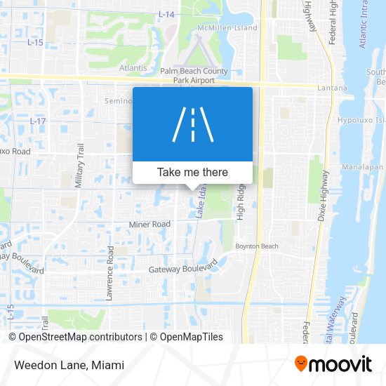 Weedon Lane map