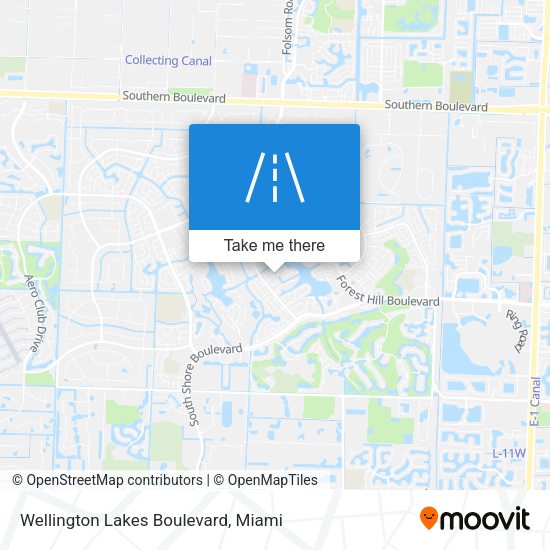 Wellington Lakes Boulevard map
