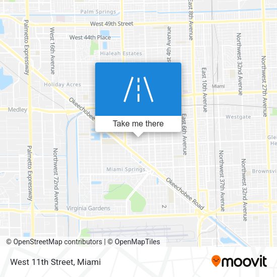 West 11th Street map