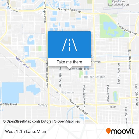 West 12th Lane map