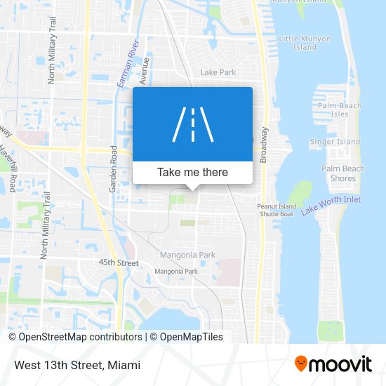 Mapa de West 13th Street
