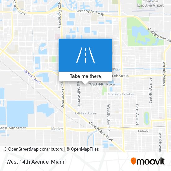 Mapa de West 14th Avenue