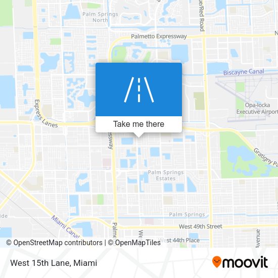 Mapa de West 15th Lane
