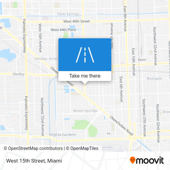 West 15th Street map