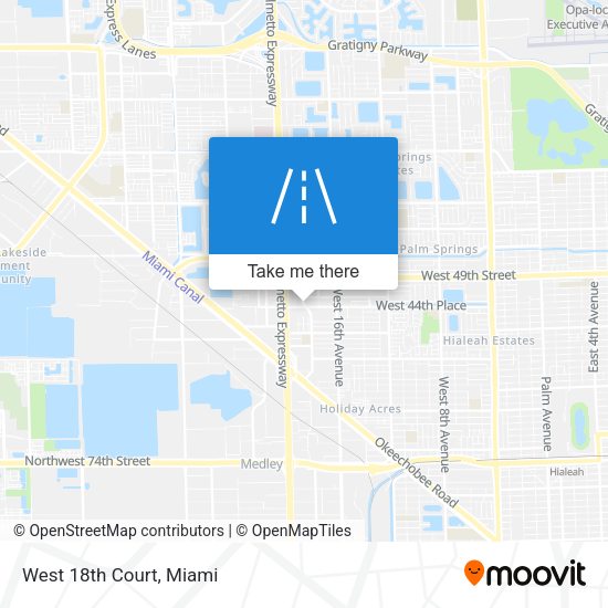 Mapa de West 18th Court