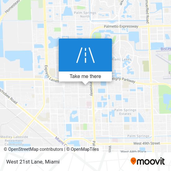 Mapa de West 21st Lane