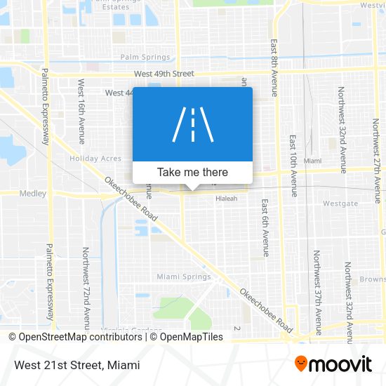 Mapa de West 21st Street