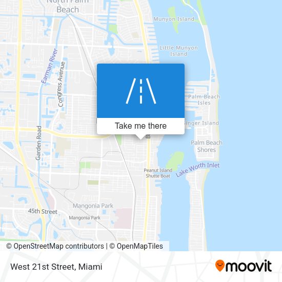 Mapa de West 21st Street