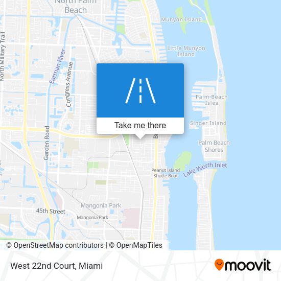 Mapa de West 22nd Court