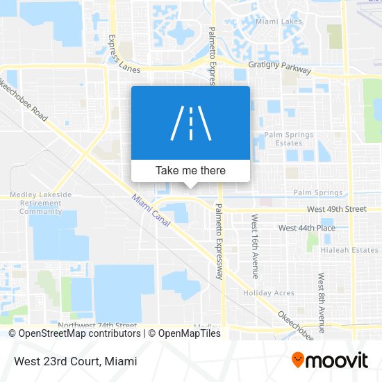 West 23rd Court map