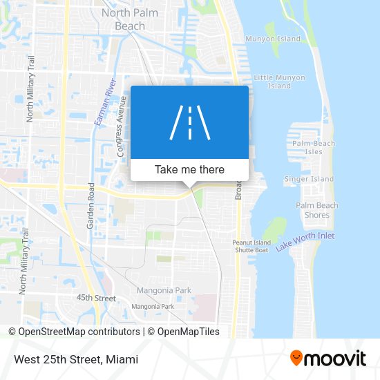 West 25th Street map