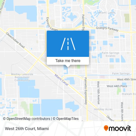 West 26th Court map