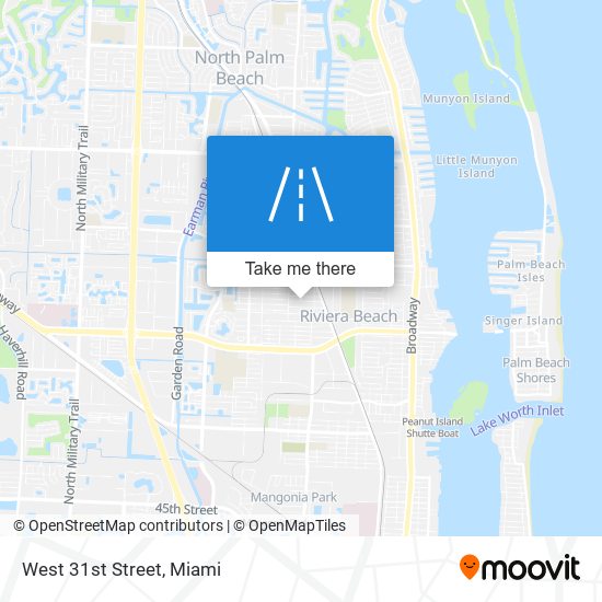 West 31st Street map