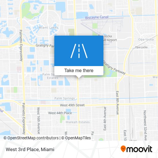 West 3rd Place map