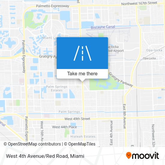 West 4th Avenue/Red Road map