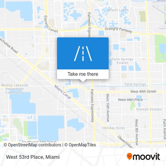 West 53rd Place map