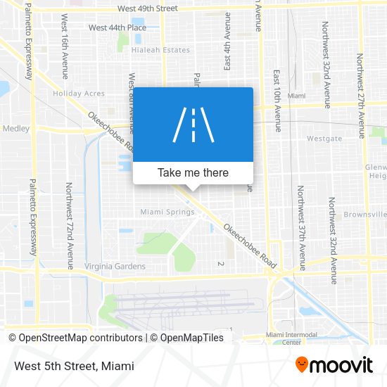 Mapa de West 5th Street