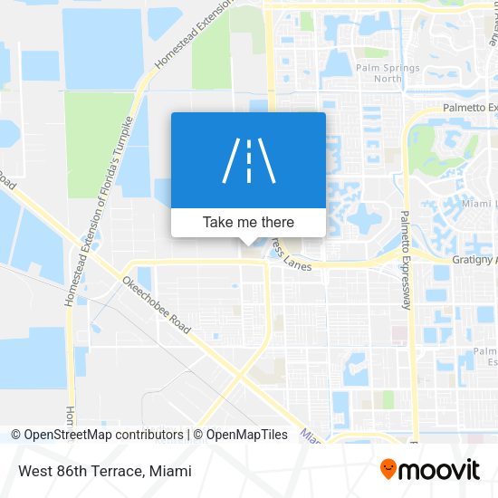 Mapa de West 86th Terrace