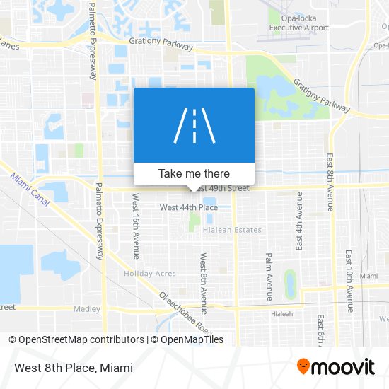 West 8th Place map