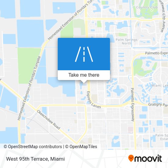 West 95th Terrace map