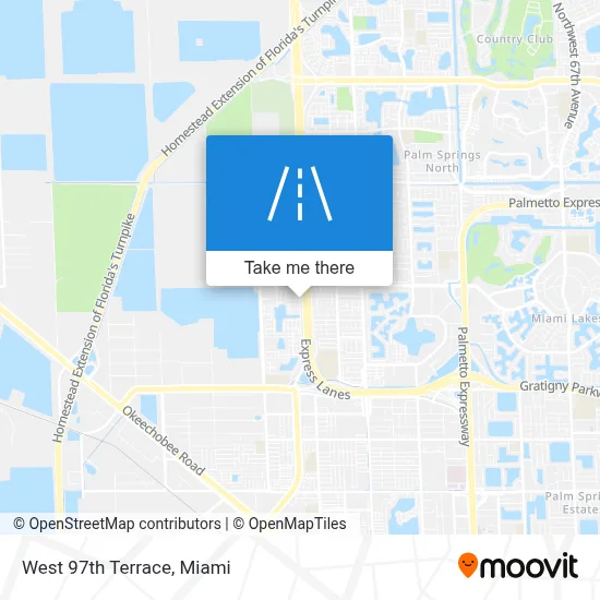 West 97th Terrace map