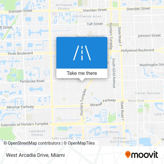 Mapa de West Arcadia Drive
