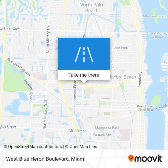 Mapa de West Blue Heron Boulevard