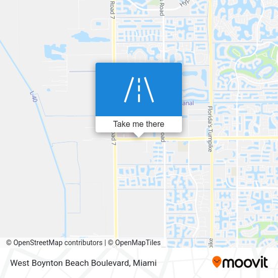 West Boynton Beach Boulevard map