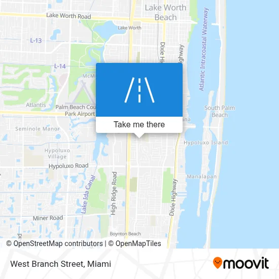 West Branch Street map