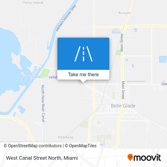 West Canal Street North map