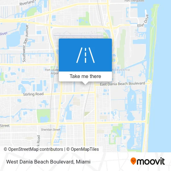 West Dania Beach Boulevard map