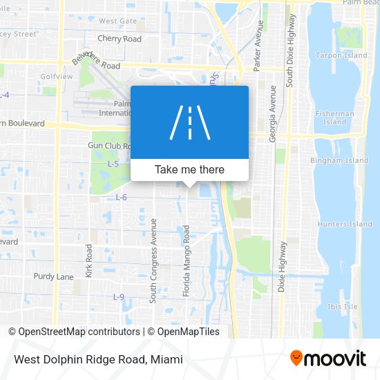 West Dolphin Ridge Road map