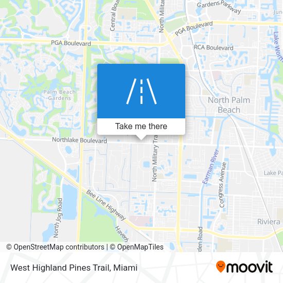 Mapa de West Highland Pines Trail
