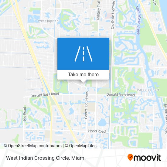 Mapa de West Indian Crossing Circle