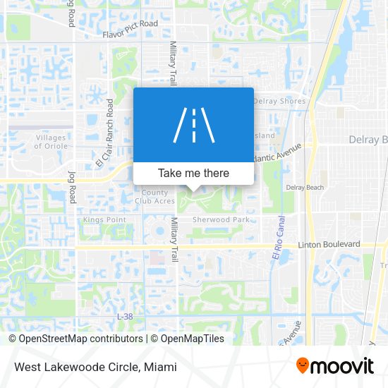 West Lakewoode Circle map
