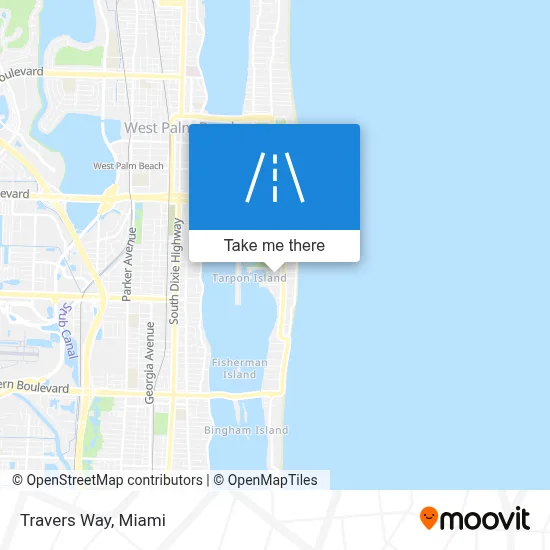 Travers Way map